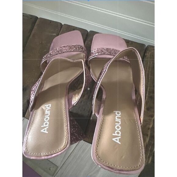 Abound Heels Block Heel Sandal Glitter Party Carina Clubwear Barbie Pink 6.5 - Picture 6 of 10